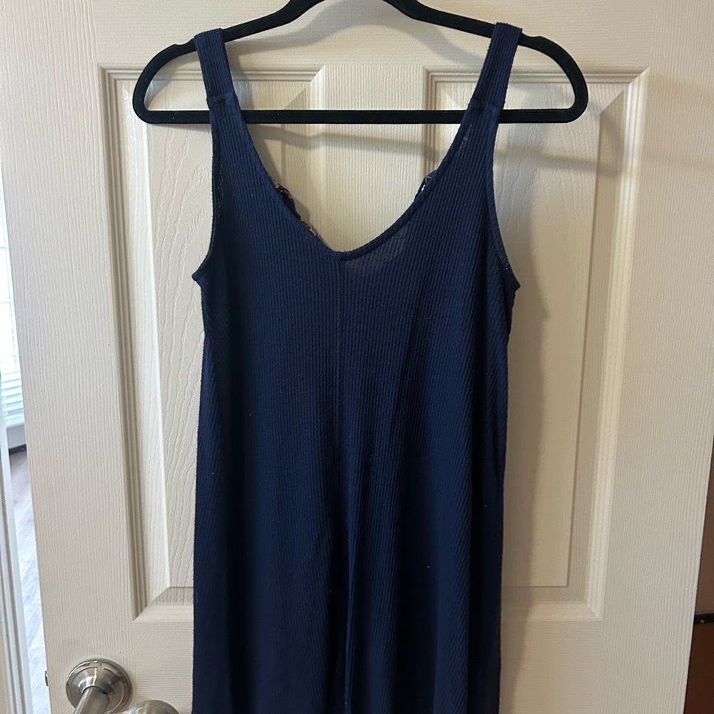 Blue Rain Floral Navy Dress